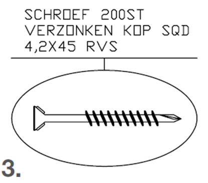 Image de Schroef voor cedral sidings rvs inox 4.00x45 200st