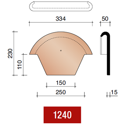 Image de Koramic stormpan 44/993 fronton de faîtière rustique