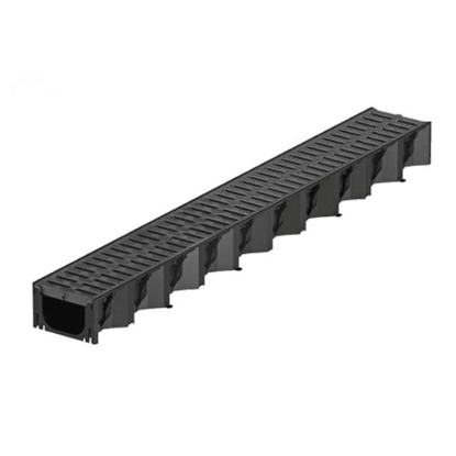 Image de Aco Hexaline goot 1000 mm 2,0 zwart kunststof rooster