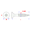 Image de Schroef univ. kruis - 5.00 x 80 geelverzinkt 200st