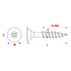 Image de Schroef univ. kruis - 6.00 x 80 geelverzinkt 200st