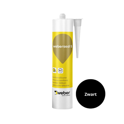 Silicone Weberseal S zwart in koker 300 ml