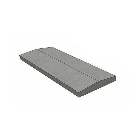 Image de Muurkap beton 25x75 met 2x afwateringen