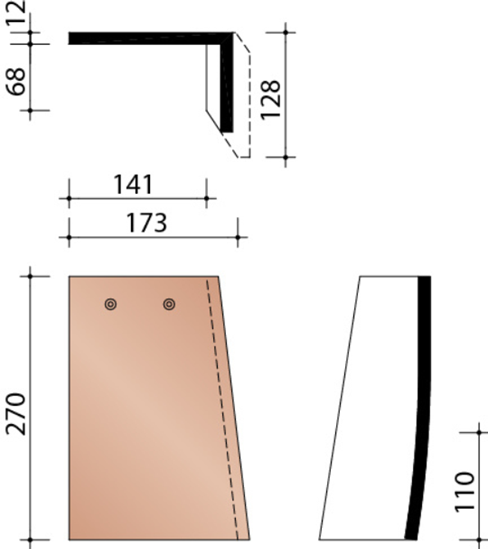 koramic tegelpan rechts