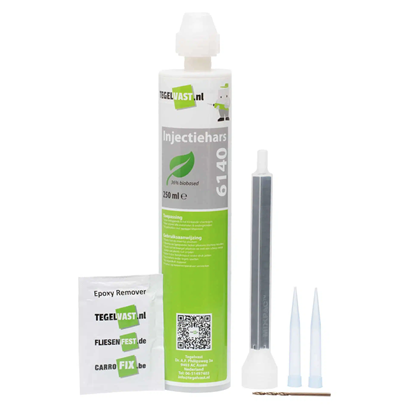  Injectiehars 6140 set 1 250 ml incl mixertip,tuitje en boor 2,2 mm 