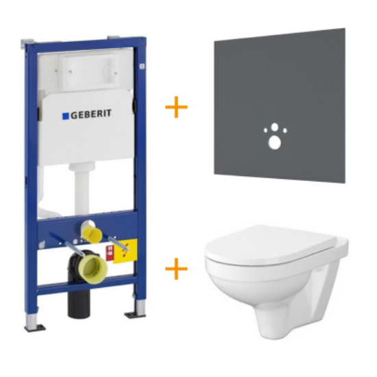 Afbeeldingen van Toiletset met Wedi I-board + toiletbril softclose en UP100 inbouwreservoir