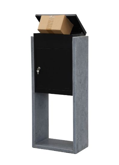 Image de Brievenbus KB003 blauwe hardsteen/aluminium zwart