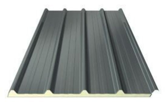 Afbeeldingen van Ecopaneel antraciet GS40 3cm isolatie - 3.10m