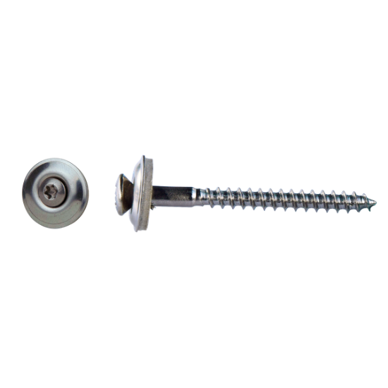Afbeeldingen van Houtschroef Inox A2 + EPDM ring 4.50x80 Torx 50st