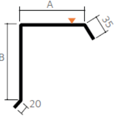 Picture of Profielplaat Hulpstuk Antraciet Haakvorst GS40