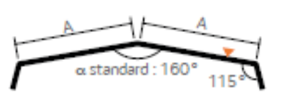 Picture of Profielplaat hulpstuk Antraciet Nok 2-delig Scharnier GS40