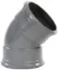 PVC Bocht Ø400 45° M/M