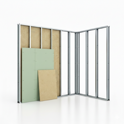 Afbeeldingen van Metal stud horizontaal U-profiel 75mm x 4m