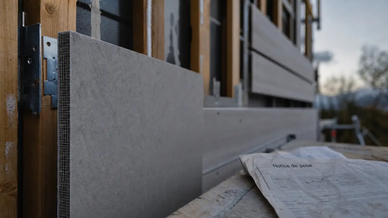 Aquapanel Outdoor : plaque de ciment façade en chantier