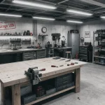 Éclairage garage led puissant 13 440 lumens, 6000 K, lumière homogène