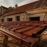 Bac acier tuile en panneaux effet tuile sans découpe, toiture en rénovation