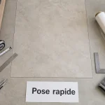Carrelage adhesif sol : pose rapide sur dalle PVC effet pierre