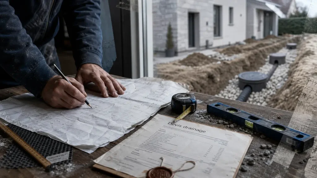 Devis travaux drainage : les postes à vérifier avant de comparer trois offres