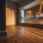 home staging virtuel : salon vide avec rendu photo réaliste canapé et tapis