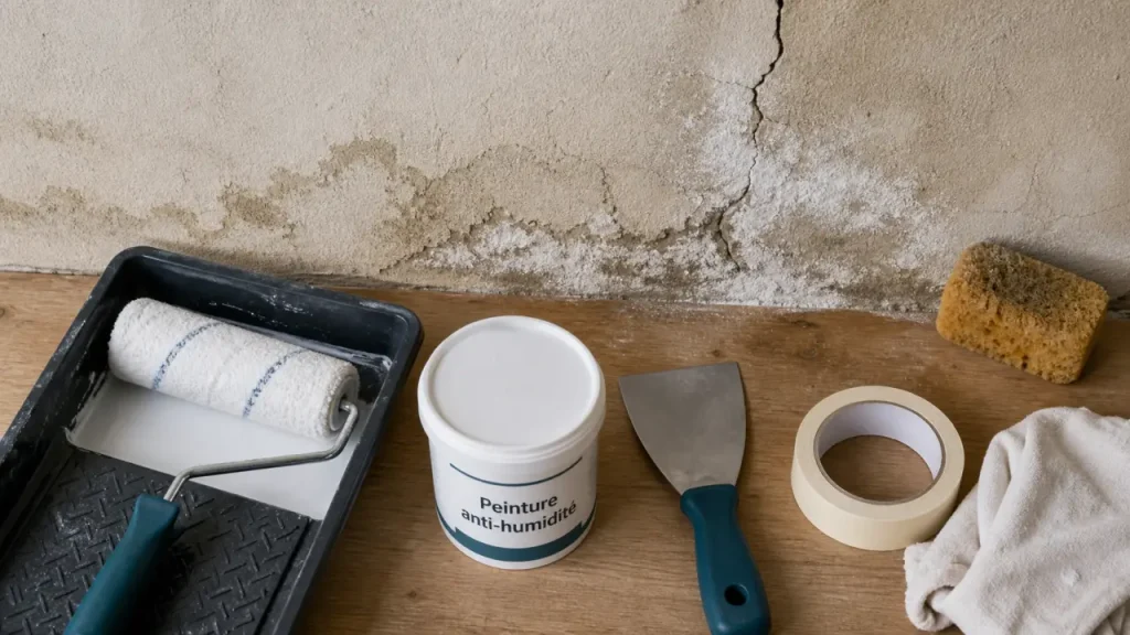 Peinture mur humide : satinée, brillante, acrylique ou glycéro selon le problème