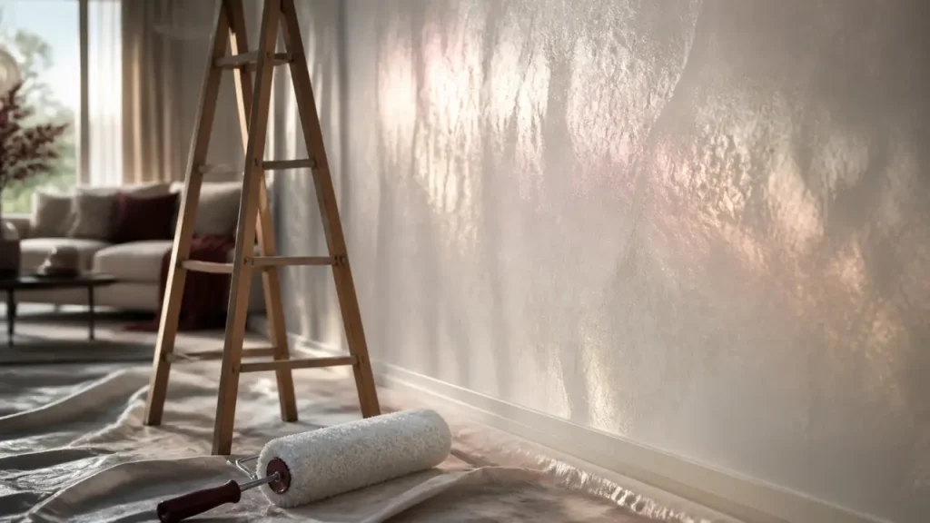 Peinture murale effet nacré irisé : transformer ses murs en jeu de lumière