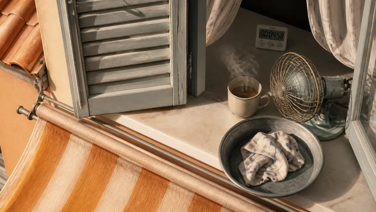Rafraichir une piece avec volets, aération et ventilateur