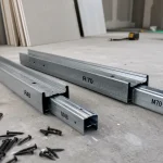 Rail pour placo R48 et R70 en acier galvanisé pour cloisons, doublage et plafond