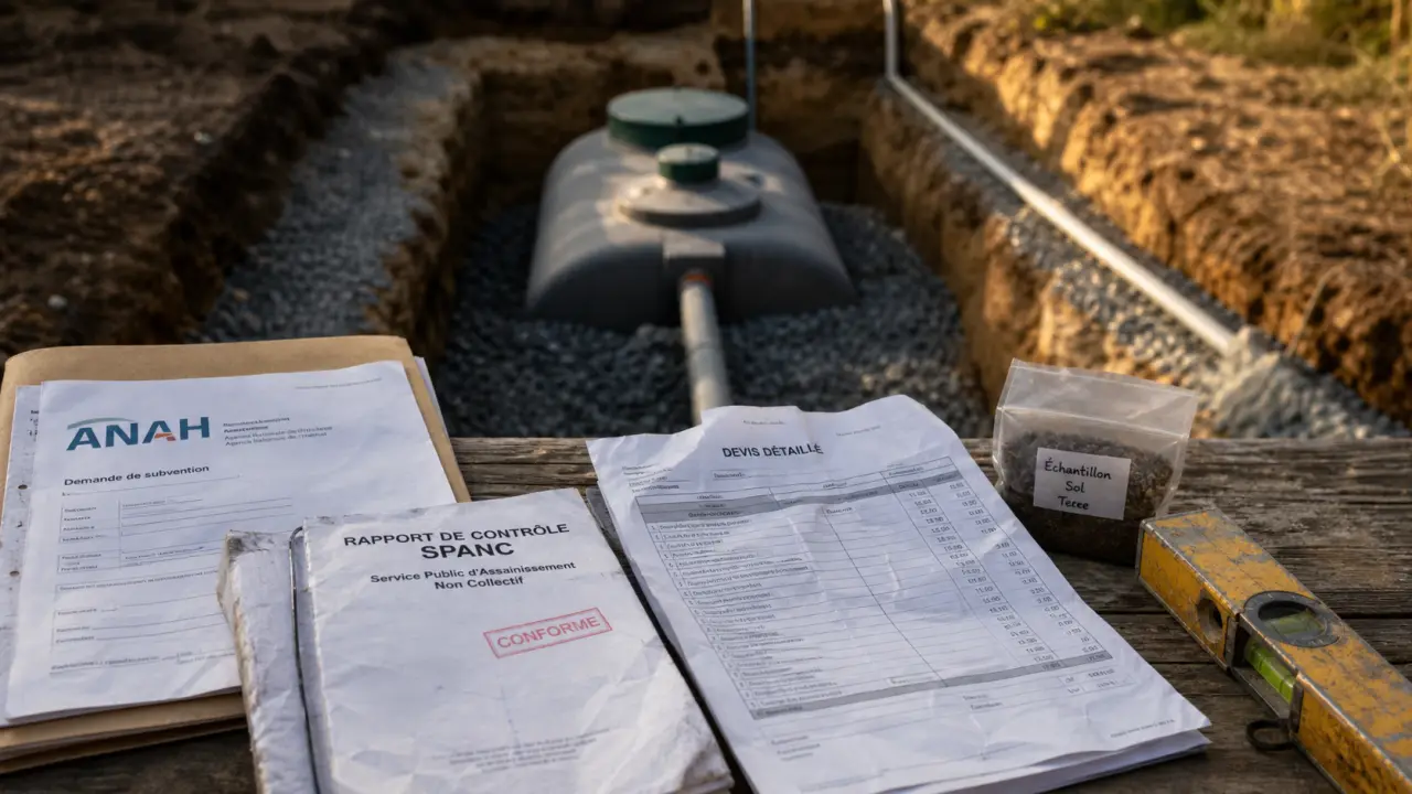 Subvention anah pour assainissement : dossier ANAH et aide 50 % avant chantier