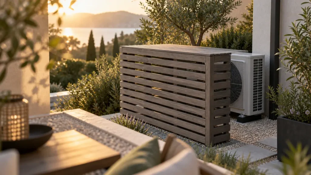 Cacher une pompe à chaleur sans réduire ses performances : les solutions ventilées