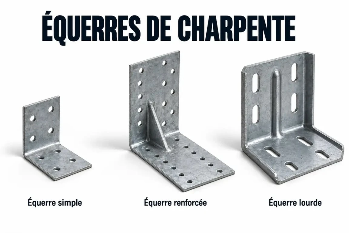Comparatif des types d'équerre charpente métalliques utilisées en construction bois