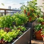 Potager urbain sur balcon : 4 à 6 h de soleil