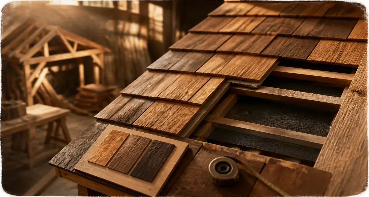 Toiture en bois : bardeaux et ventilation, pente 35°